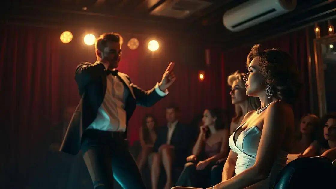 A reação feminina ao striptease no cinema