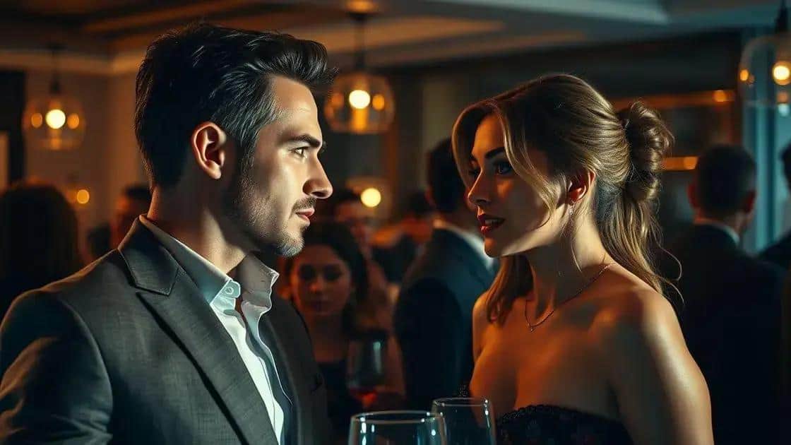 como a tensão em festas afeta a dinâmica entre personagens