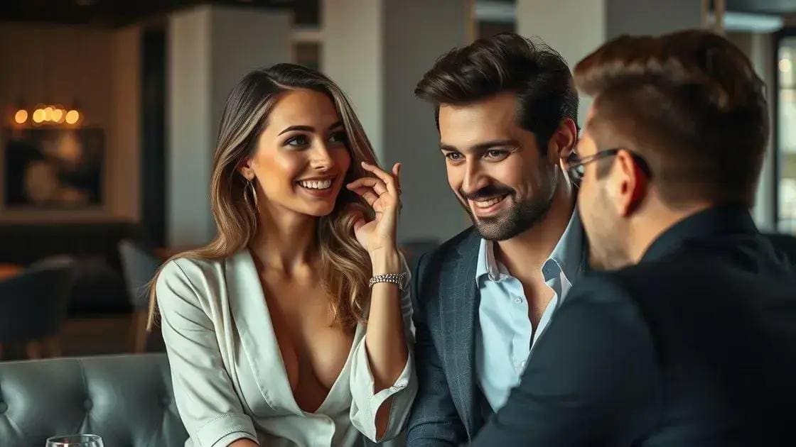 Linguagem corporal feminina que indica interesse