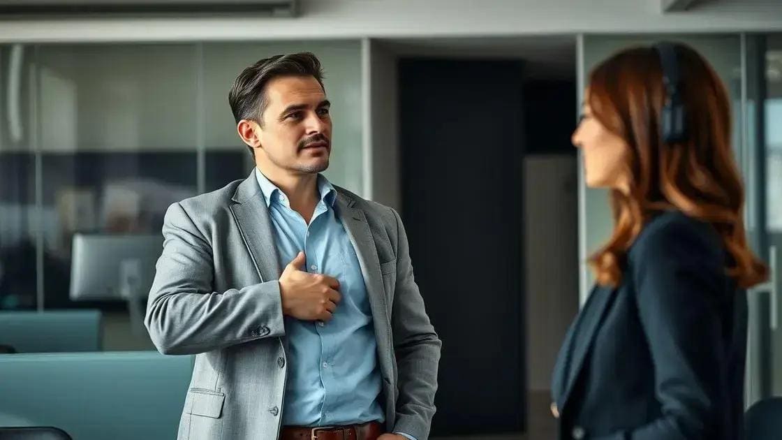 postura corporal que transmite confiança e autoridade