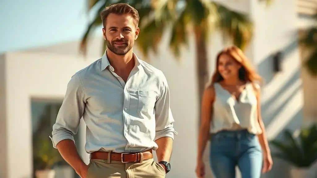 Escolha roupas que valorizam o corpo masculino sem esquentar