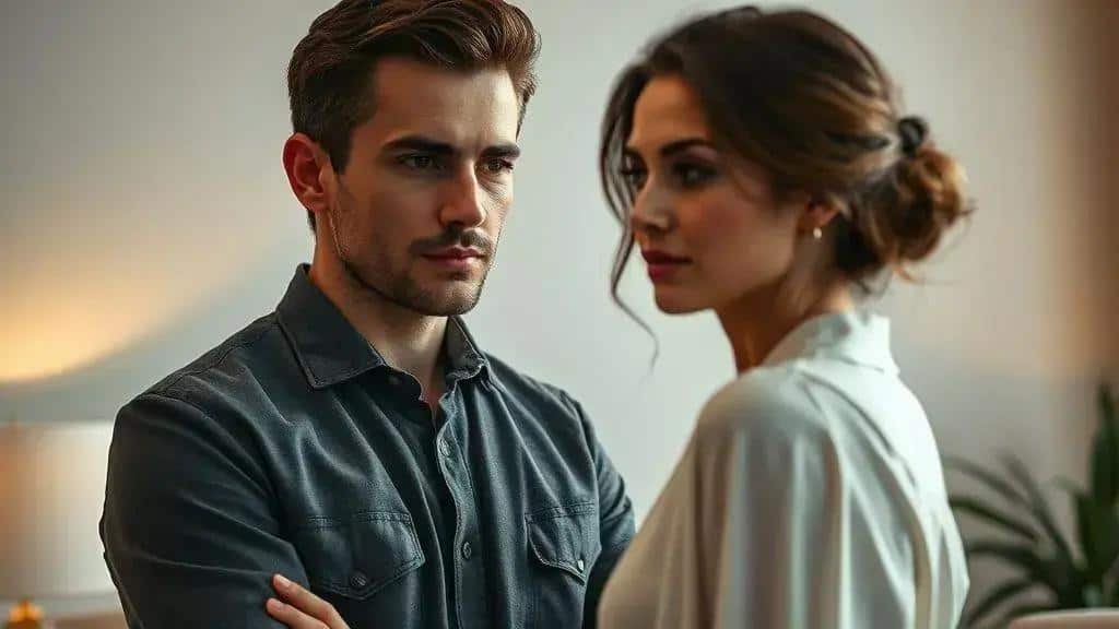 O papel do homem na postura de resistência dela