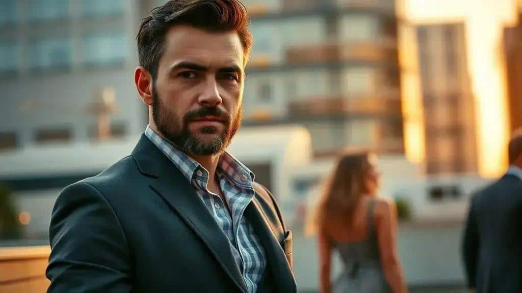 Sinais visuais que refletem autoconfiança masculina Sinais visuais que refletem autoconfiança masculina