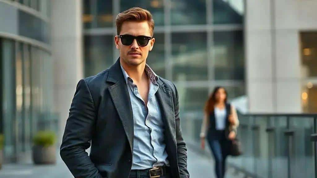 O look que combina com atitude de prontidão